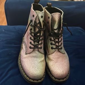 Doc Martens Multicolor Rainbow Glitter Boots
